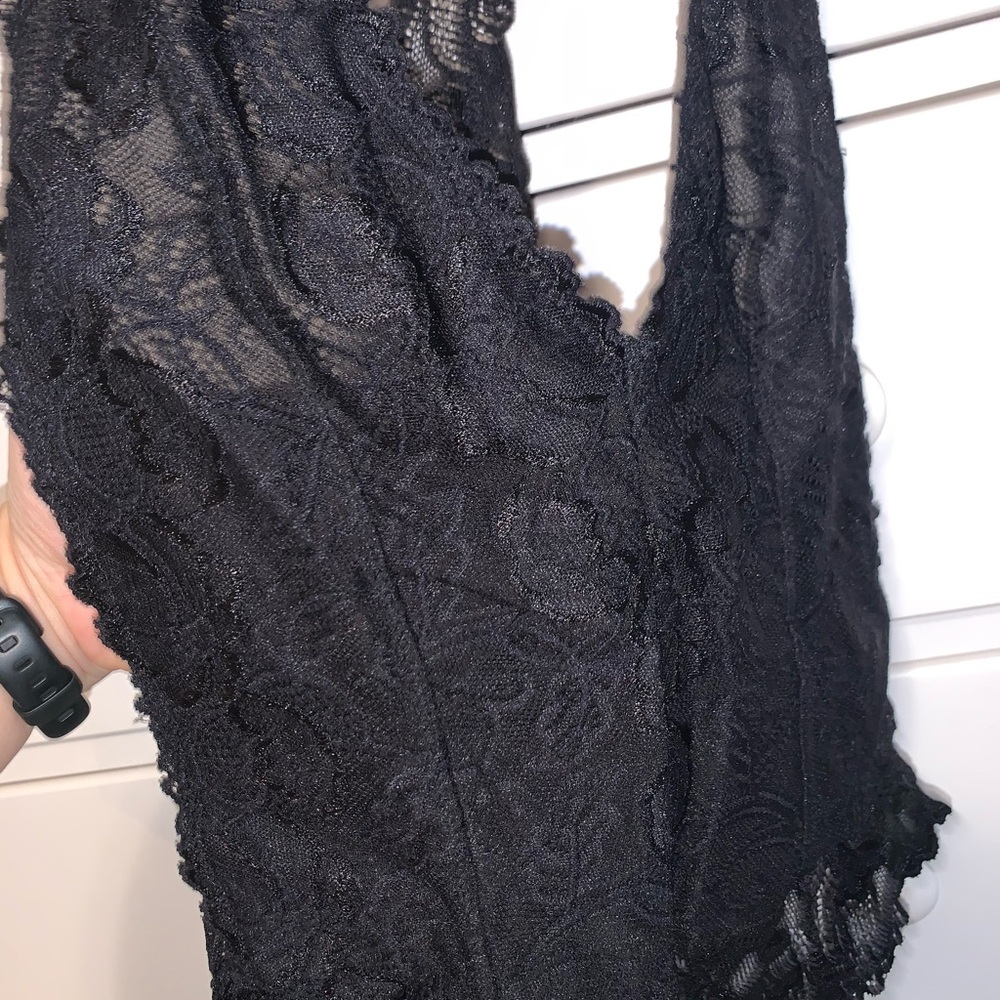 Astr Black Lace Bodysuit